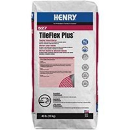 HENRY HENRY 527 TileFlex Plus Series 13080 Flexible Thin-Set Mortar, Fine Solid Powder, Gray, 40 lb Bag 13080